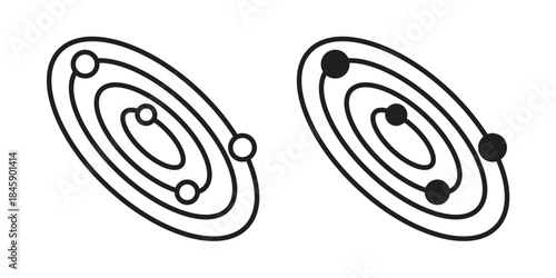 Space icon Collection for mobile and web apps. Editable stroke line and glyph icons.