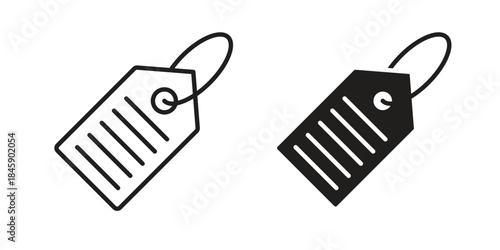 Tag icon Collection for mobile and web apps. Editable stroke line and glyph icons.