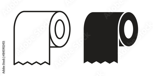 Toilet Paper icon Collection for mobile and web apps. Editable stroke line and glyph icons.