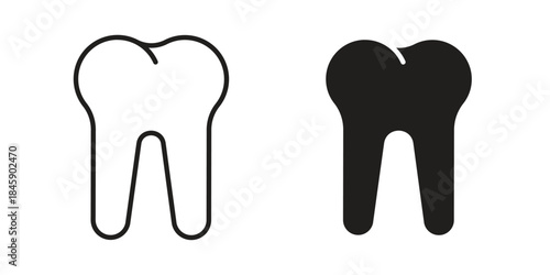 Tooth icon Collection for mobile and web apps. Editable stroke line and glyph icons.
