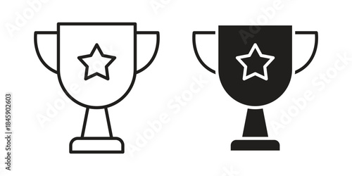 Trophy icon Collection for mobile and web apps. Editable stroke line and glyph icons.