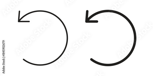 Undo icon Collection for mobile and web apps. Editable stroke line and glyph icons.