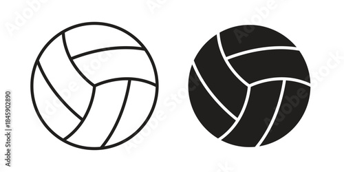 Volley ball icon Collection for mobile and web apps. Editable stroke line and glyph icons.