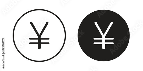 Yen icon Collection for mobile and web apps. Editable stroke line and glyph icons.
