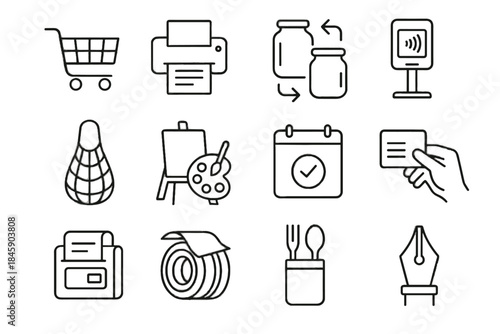 Light slot empty string reusable icons supply urban icon pen fix vector