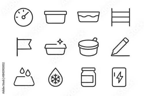 Mindful symbol tray vector jar fridge energy icon freshness tier zone