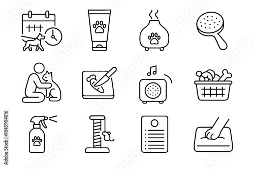 Soft icon symbol vector chart daily mindful icons time paw snack pet