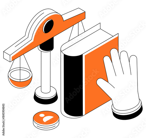 Premium download illustration of oath book