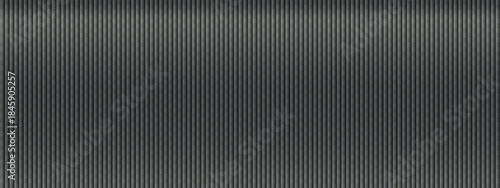 Ribbed, gradient texture of glass. Realistic, vertical lined glass effect isolated on transparent background