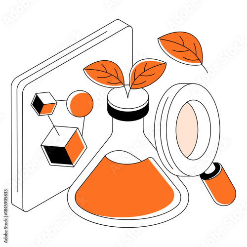 Perfect design illustration of biochemical research