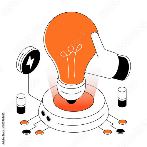 Perfect design illustration of electric light