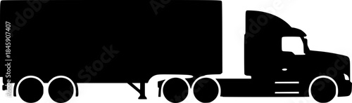 Truck tractor with semi-trailer icon
