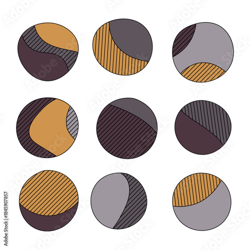 Geometric aboriginal art icon. Ethnic tribal rounded ornament. Afican, australian motiph. Dots painting. Vector illustration, template design for cloth, card, fabric.