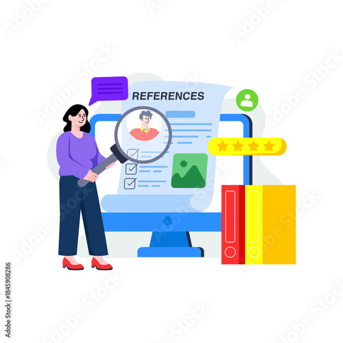 Editable design illustration of employee preferences