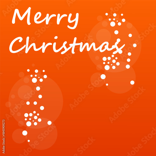 Vector illustration of a Christmas card template with the text "Merry Christmas"