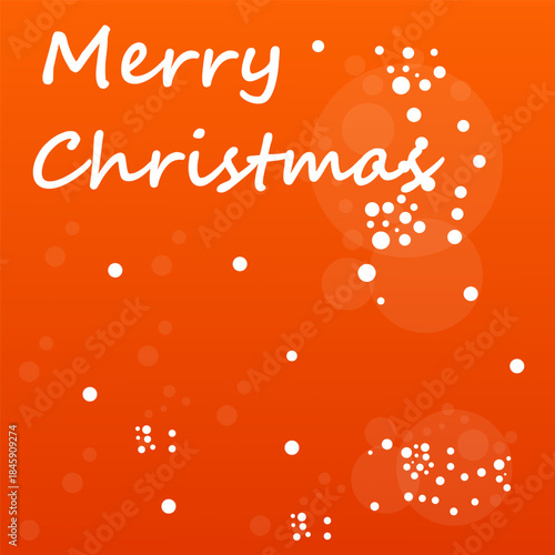 Vector illustration of a Christmas card template with the text "Merry Christmas"