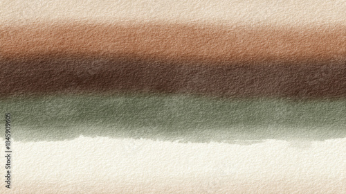 Layered cinnamon brown and sage green watercolor bands forming a seamless earthy abstract texture with a cozy organic feel