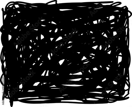 Grunge background from chaotic crazy lines, Overlay texture, Expressive Scrawl messy lines, linework sketche