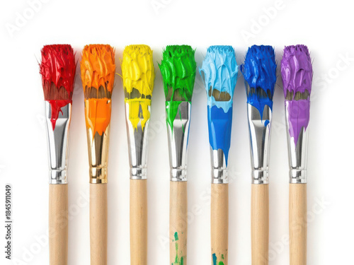 Vibrant paintbrush collection