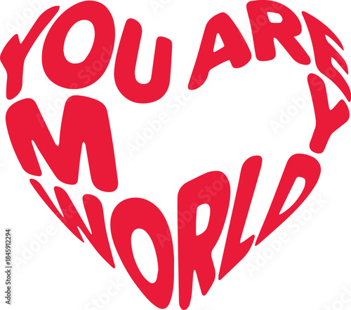 Valentine's Day sublimation Design .you are my heart typography