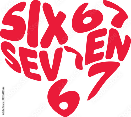 six seven 67 meme valentine day. Valentine's Day sublimation Design