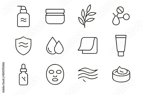 Amino hyaluronic skin vector shield icon sheet care barrier mask tube boost