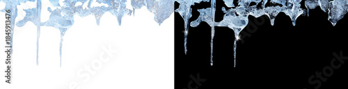 Photos Hanging transparent icicles with highlights