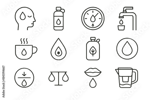 Levels eco clean mindful mindfulness icon pouch icons symbol water droplet vector