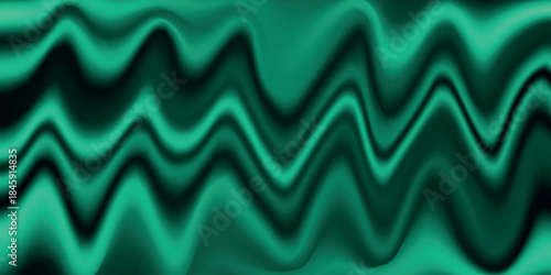 Silk GREEN background. Abstract vector pattern with copy space. Liquid wave texture, smooth drapery wallpaper. Wedding fabric, satin. Wavy design for banner, card, postcard, backdrop.