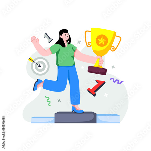 An illustration design of best employee