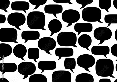 Speech bubbles seamless pattern, perfect for stationery products such as notebooks, planners, and wrapping paper, social media graphics