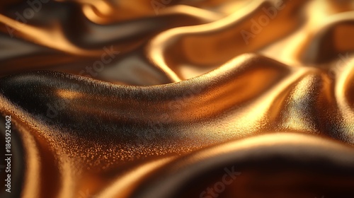 Golden artistic fabric folds metallic texture high resolution picture