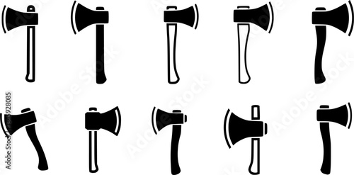 Axe silhouette, Axe icon, Black silhouette axe, Axe vector