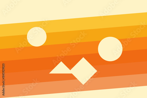 Geometric Abstraction: A captivating abstract composition with geometric shapes and warm, inviting color gradients that invoke emotion. 