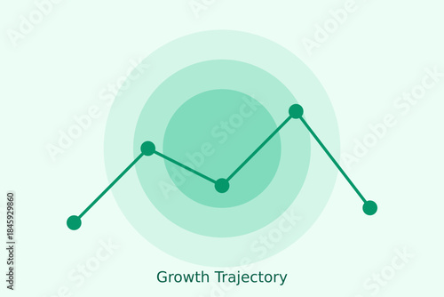Growth Trajectory: A dynamic illustration visualizes the upward and downward movements, representing progress, fluctuations, and trends within a business.