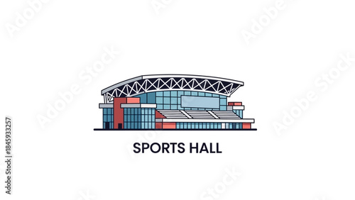 Modern Sports Hall Building Architecture Design.