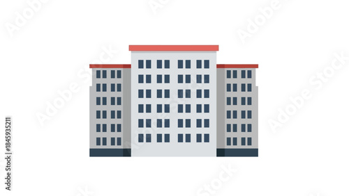 Modern Apartment Buildings Facade With Many Windows.