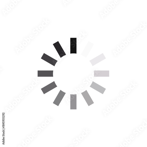 Spinning Loading Circle Icon on White Background Seamless Loop