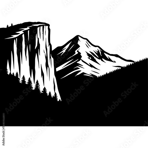 vector illustration of mountain landscape