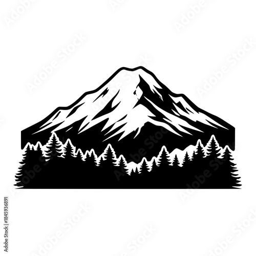 vector illustration of mountain landscape