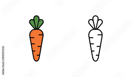 Cute Cartoon Carrots Illustration For Healthy Food Design