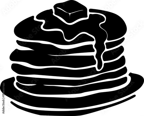 Pancake Stack Silhouette Icon