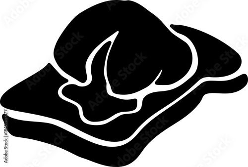 Roast Turkey Silhouette Icon