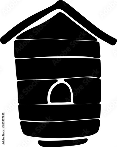 Hand Drawn Birdhouse Silhouette