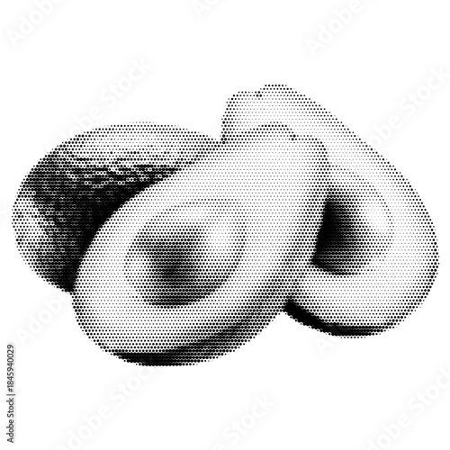 Whole and sliced avocado vintage y2k halftone art, creamy fruit stipple brutalist retro vector png with transparent background, modern 2000s aesthetic photocopy effect tattoo