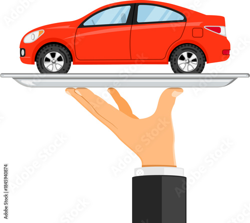 car on tray