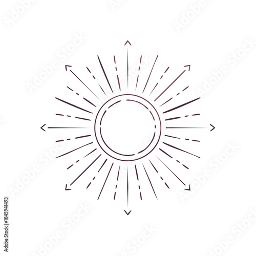 Radiant Sunburst Graphic Design Element Light Rays Decoration