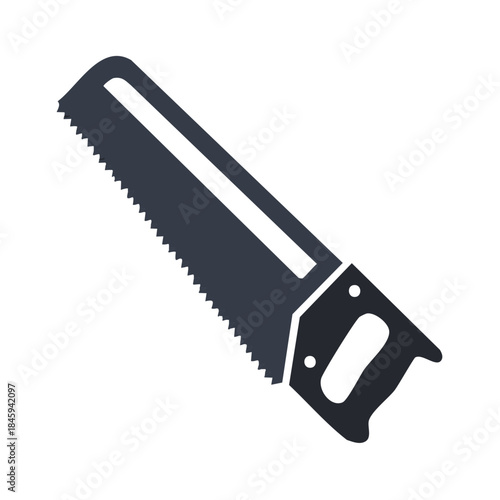 Hand saw tool illustration, carpentry equipment, cut wood, woodwork, woodworking instrument, manual saw