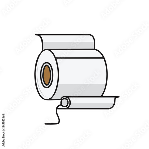 Toilet Paper Roll Illustration Clean Sanitary Supply Hygienic Bathroom Essential