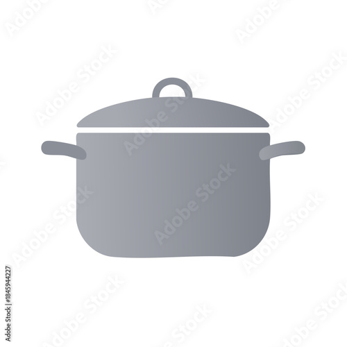 Gray Cooking Pot Illustration: Kitchenware, Utensil, and Household Object